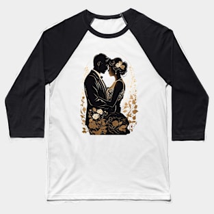 Vintage Valentine's:A Couple's Vintage Embrace - Valentine's Day Baseball T-Shirt